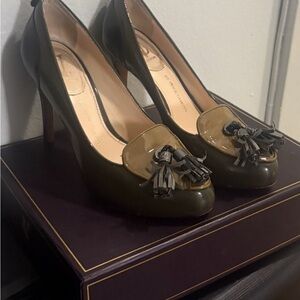 Vince Camuto Olive Green Tassel Heels
